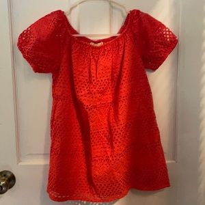 Michael Michael Korea off the shoulder coral top